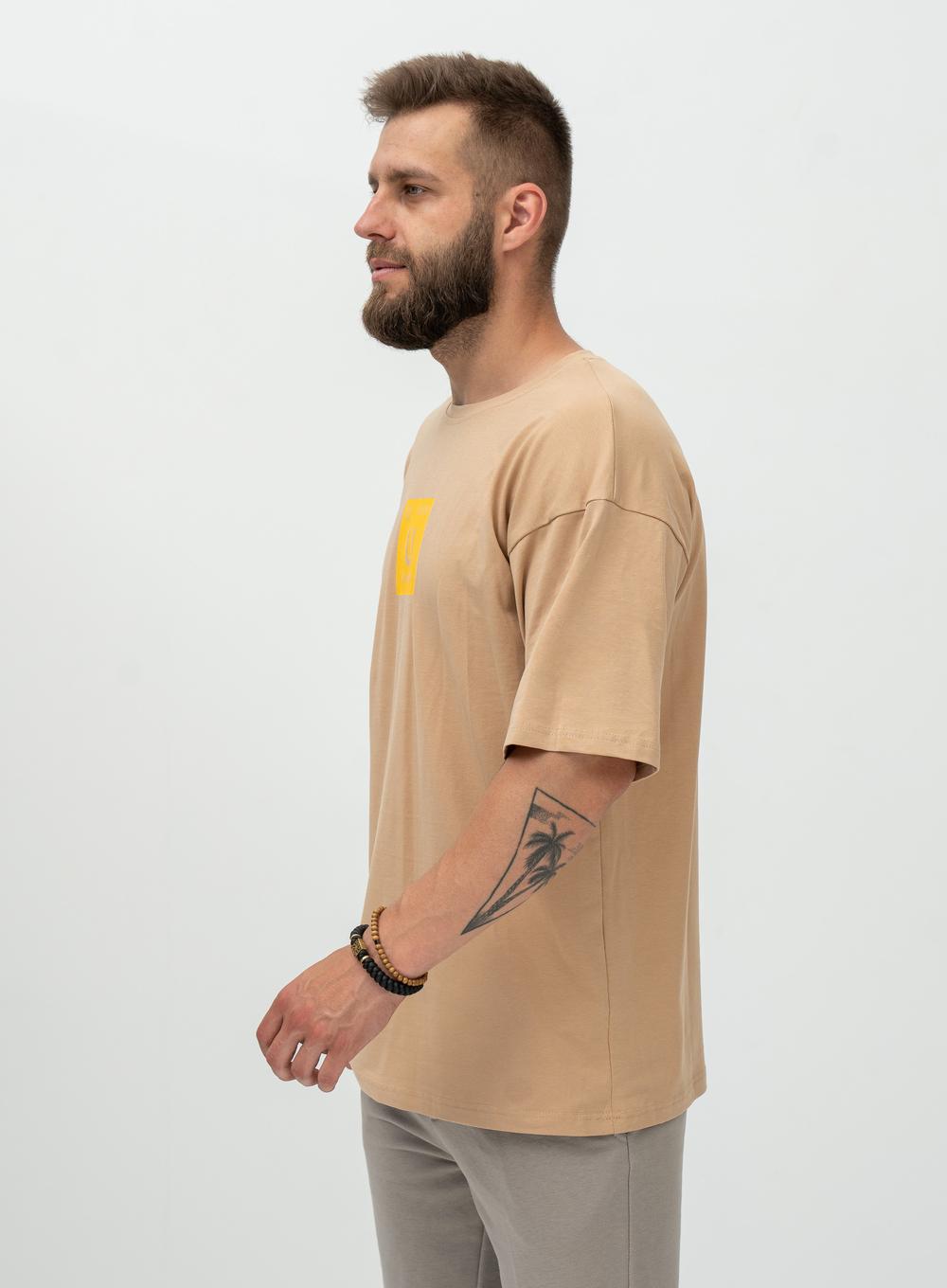 Футболка Oversize Ukranium Beige