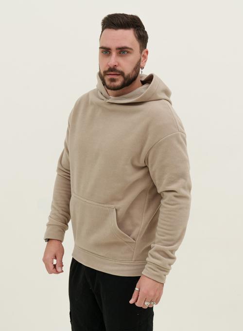 Warm Hoodie Oversize Polar Beige