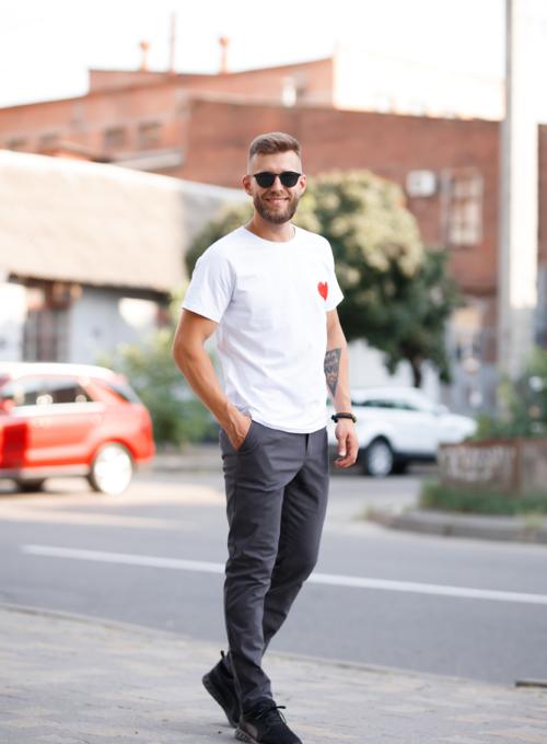 T-shirt Sol Heart White