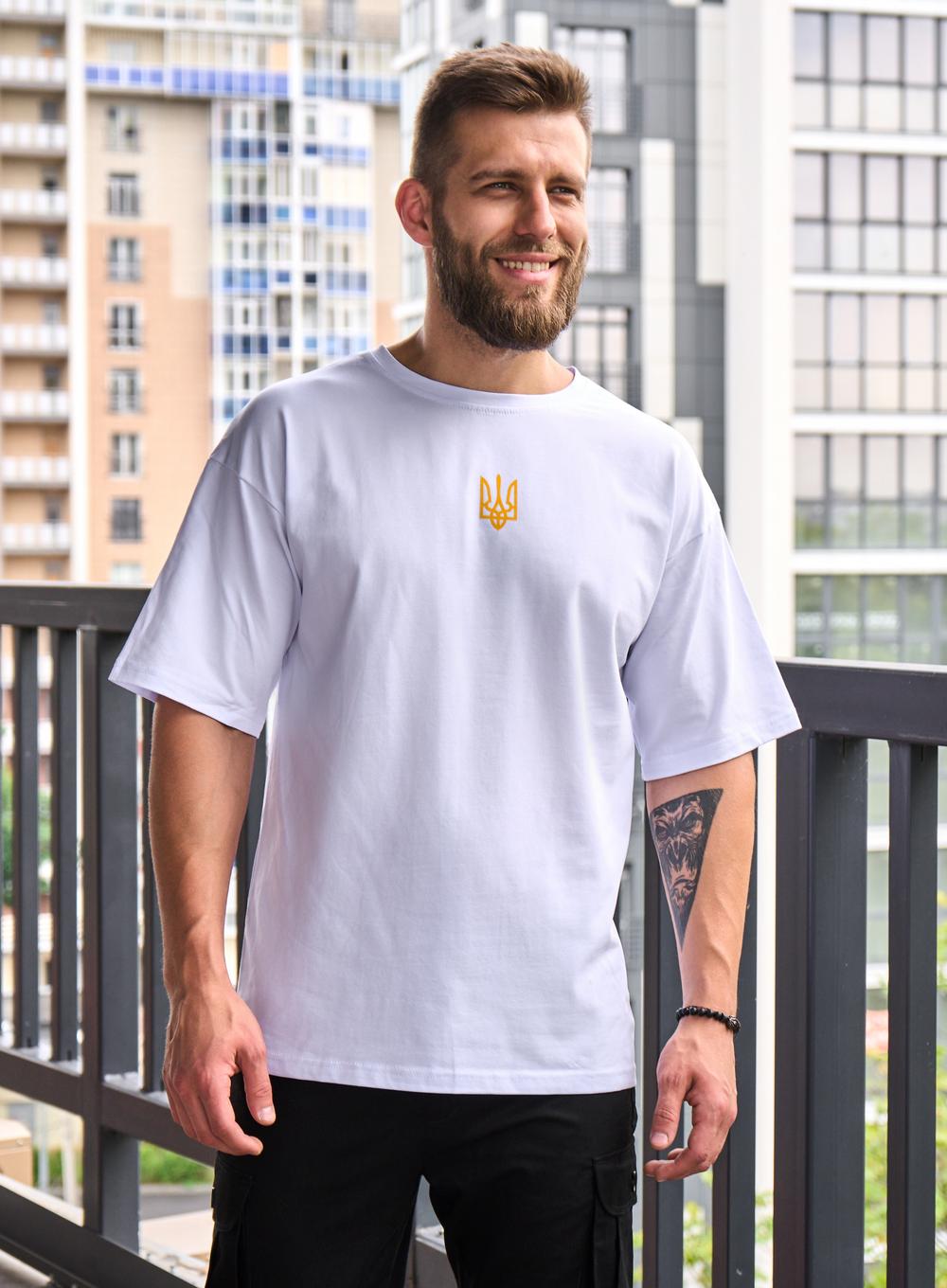 Футболка Oversize Тризуб White