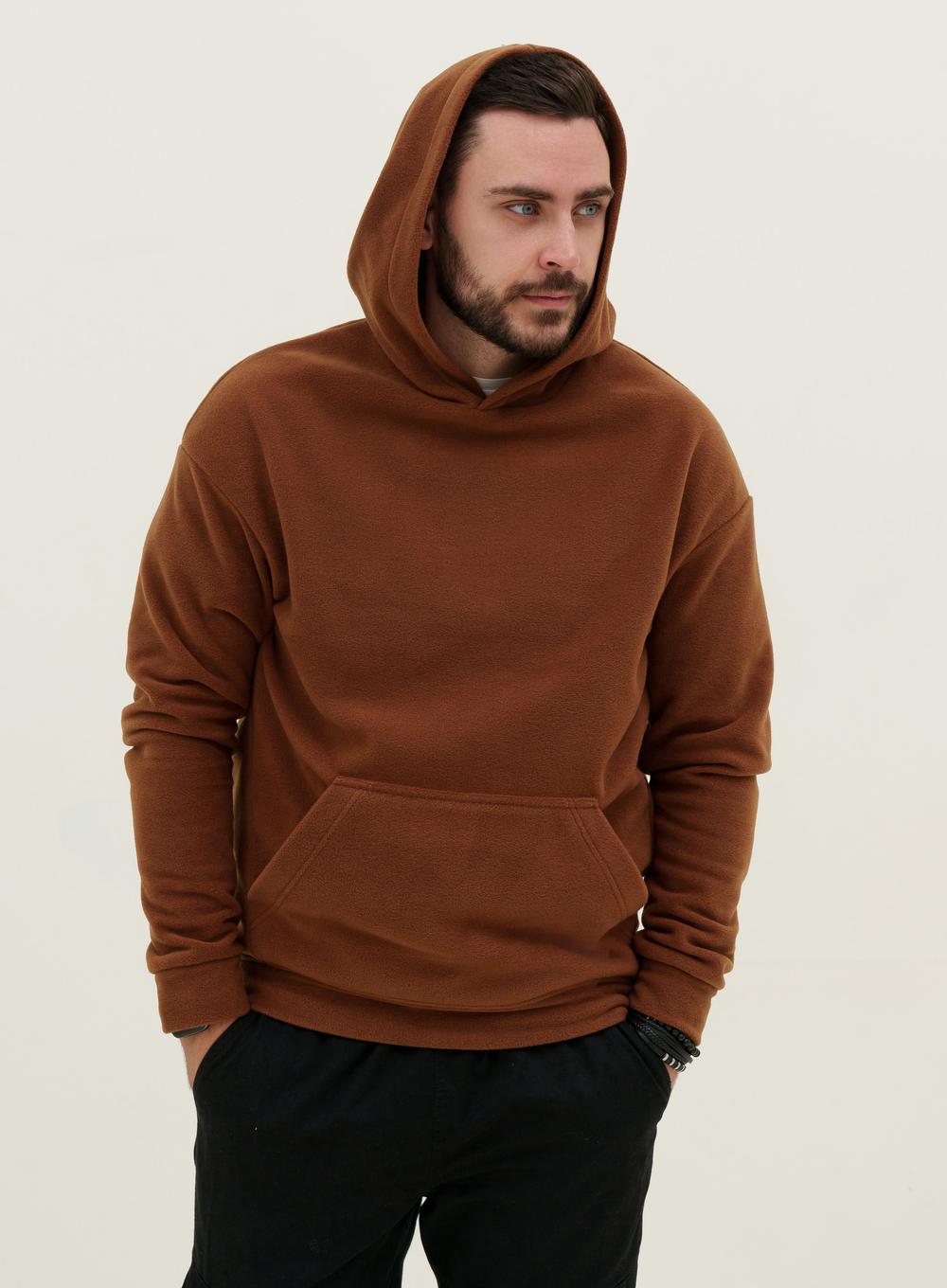 Теплий балахон Oversize Polar Brown