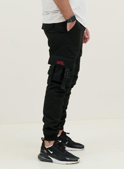 Теплі карго-штани Snap Black