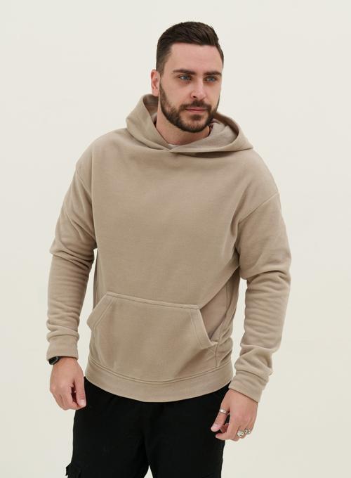 Warm Hoodie Oversize Polar Beige Photo 2