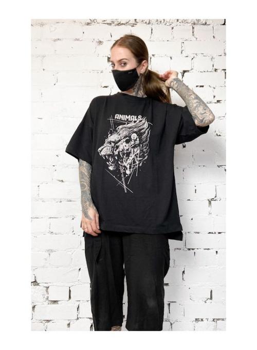 T-shirt Oversize Lion Black