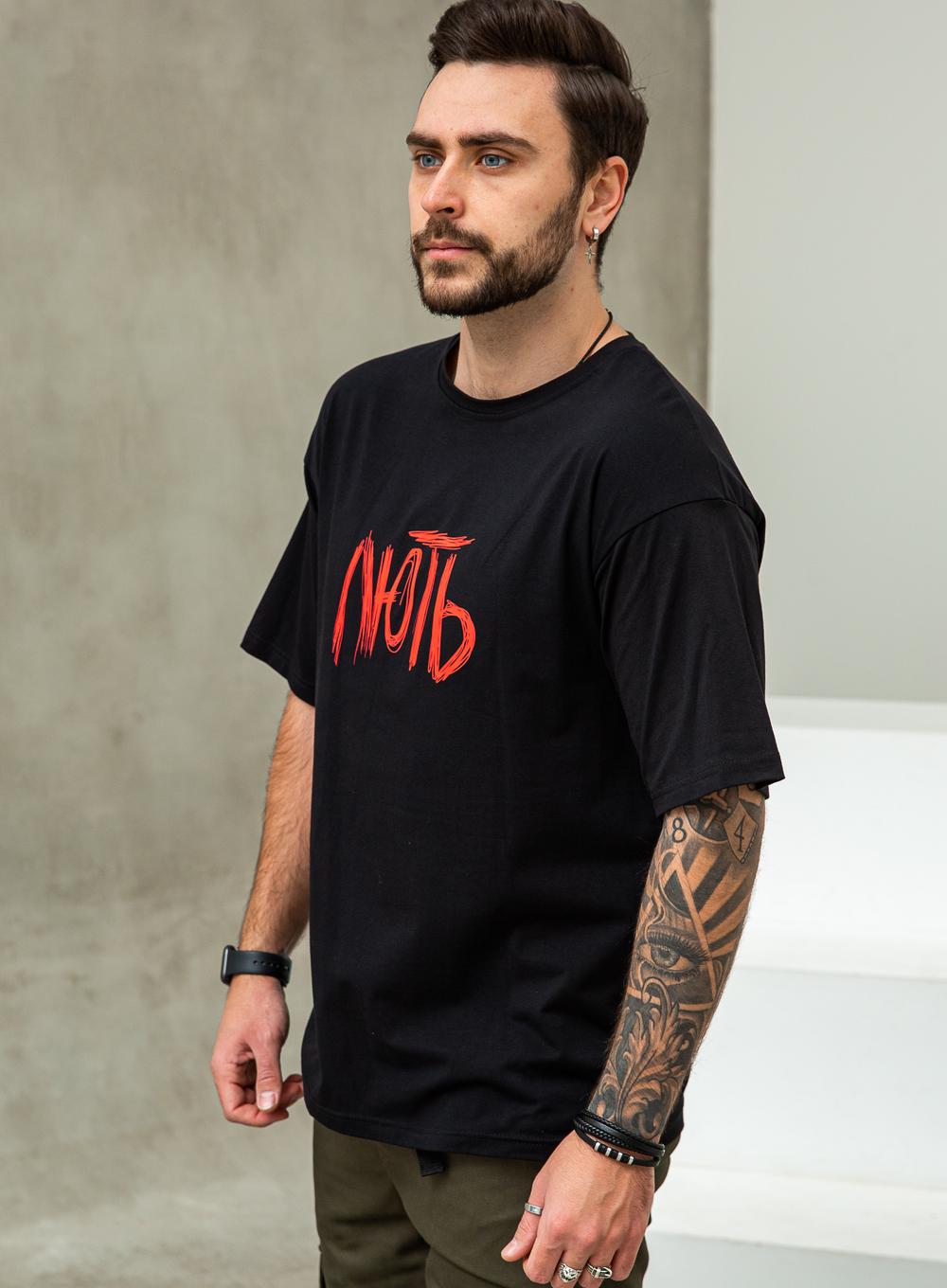 Футболка Oversize ЛЮТЬ Black