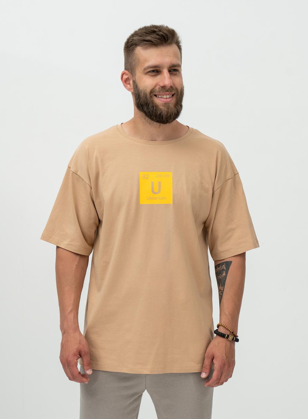 Футболка Oversize Ukranium Beige