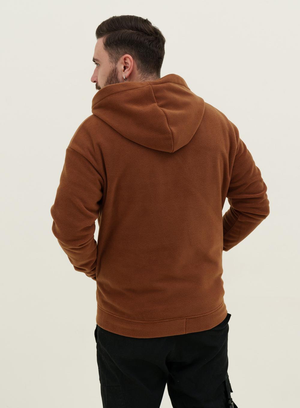 Теплий балахон Oversize Polar Brown