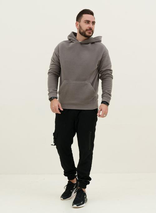 Теплий балахон Oversize Polar Grey