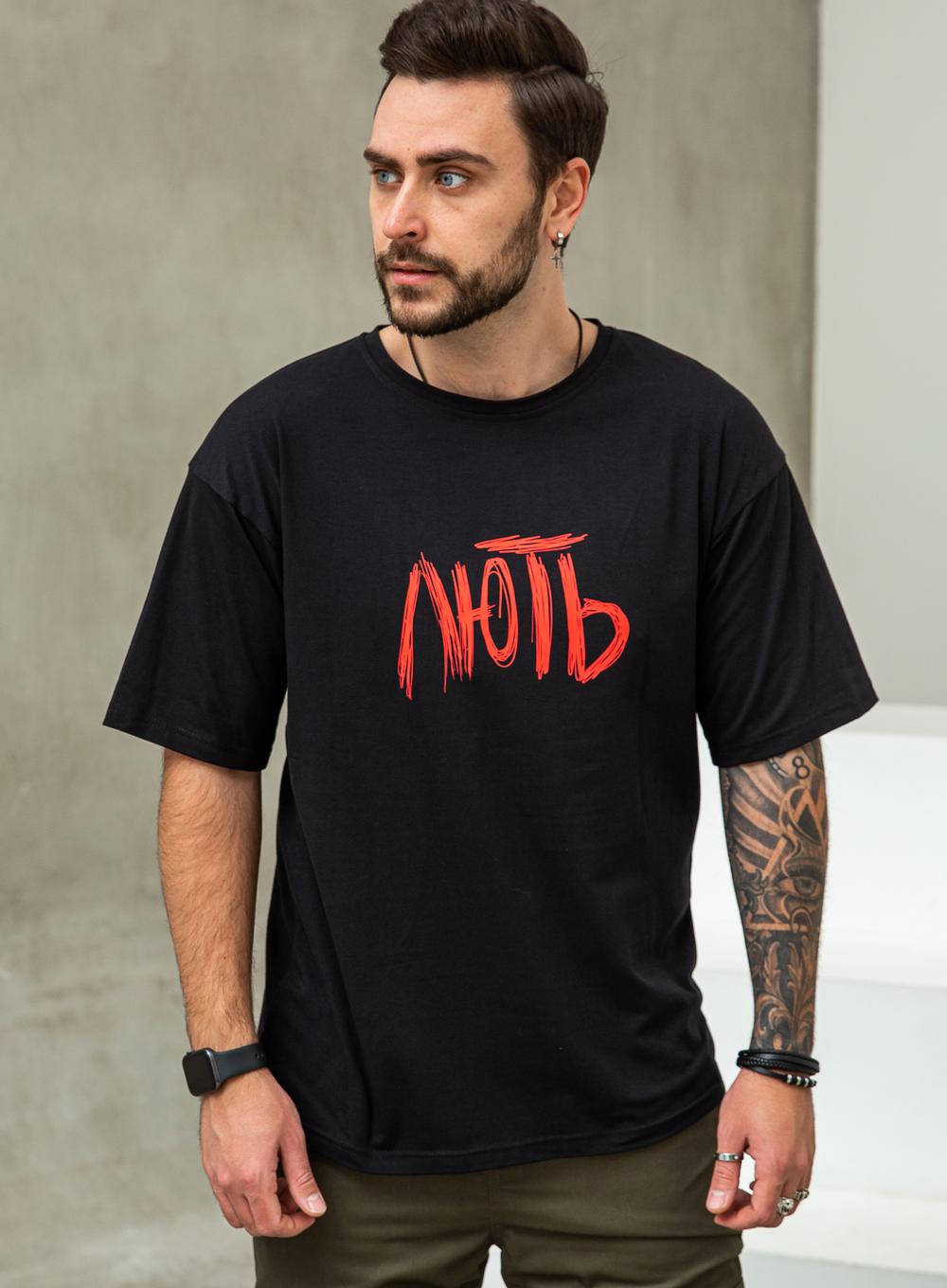 Футболка Oversize ЛЮТЬ Black