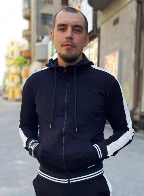 Hoodie Colombo Stripe Black