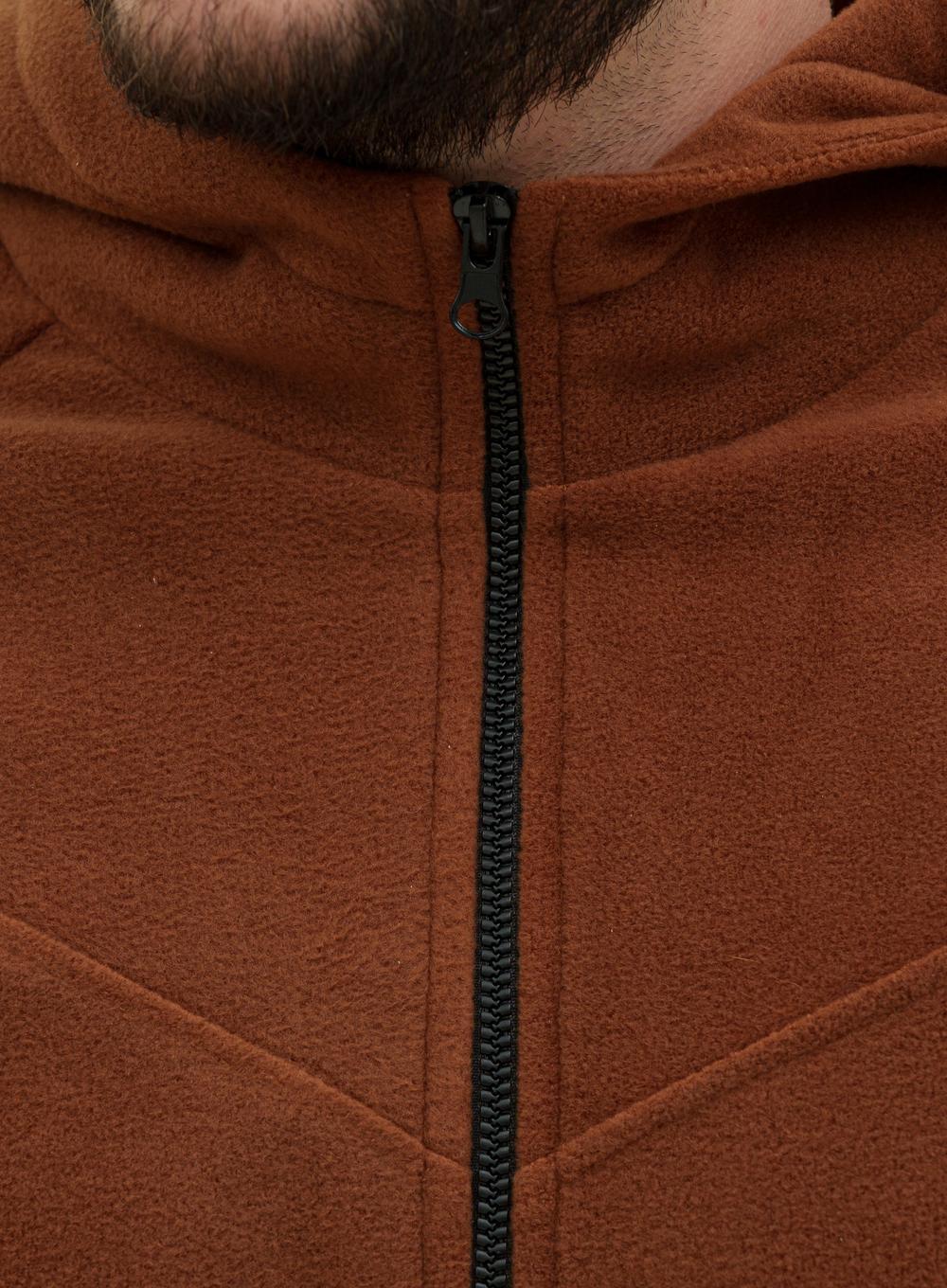 Warm Hoodie Gazza Fleece Brown