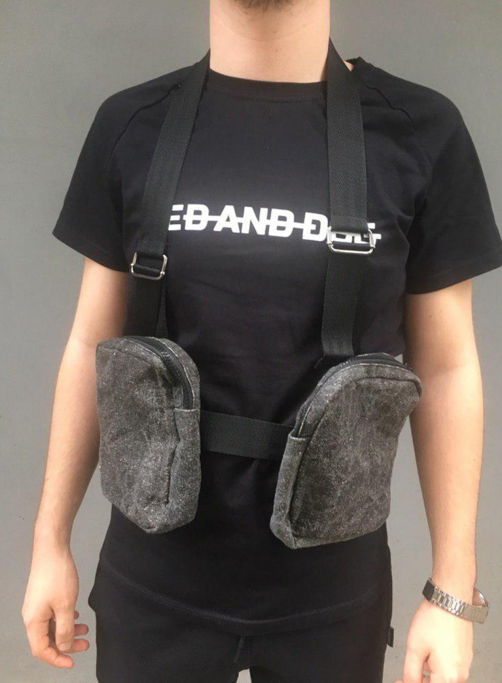 Shoulder bag Twins Charcoal