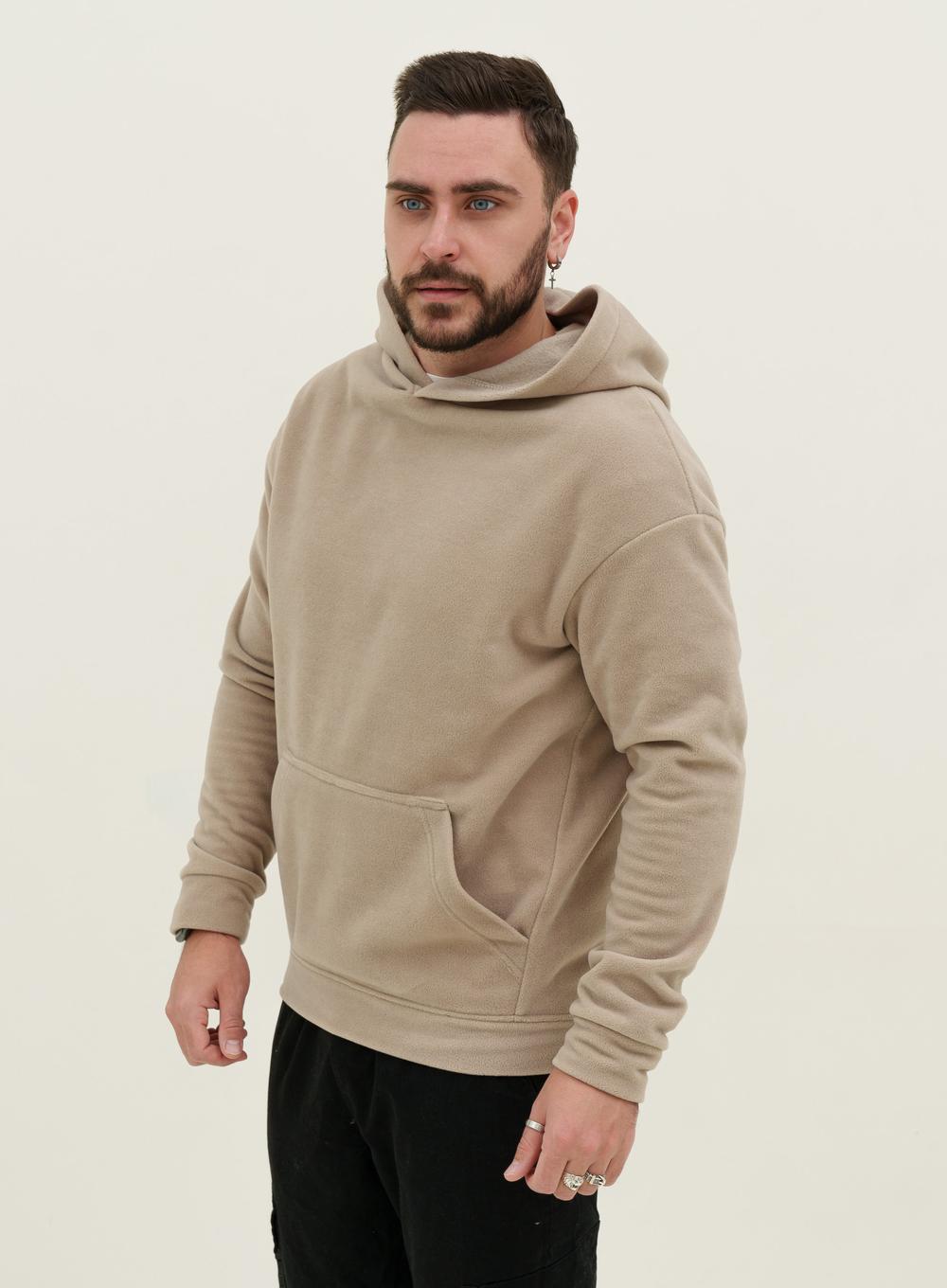 Теплий балахон Oversize Polar Beige
