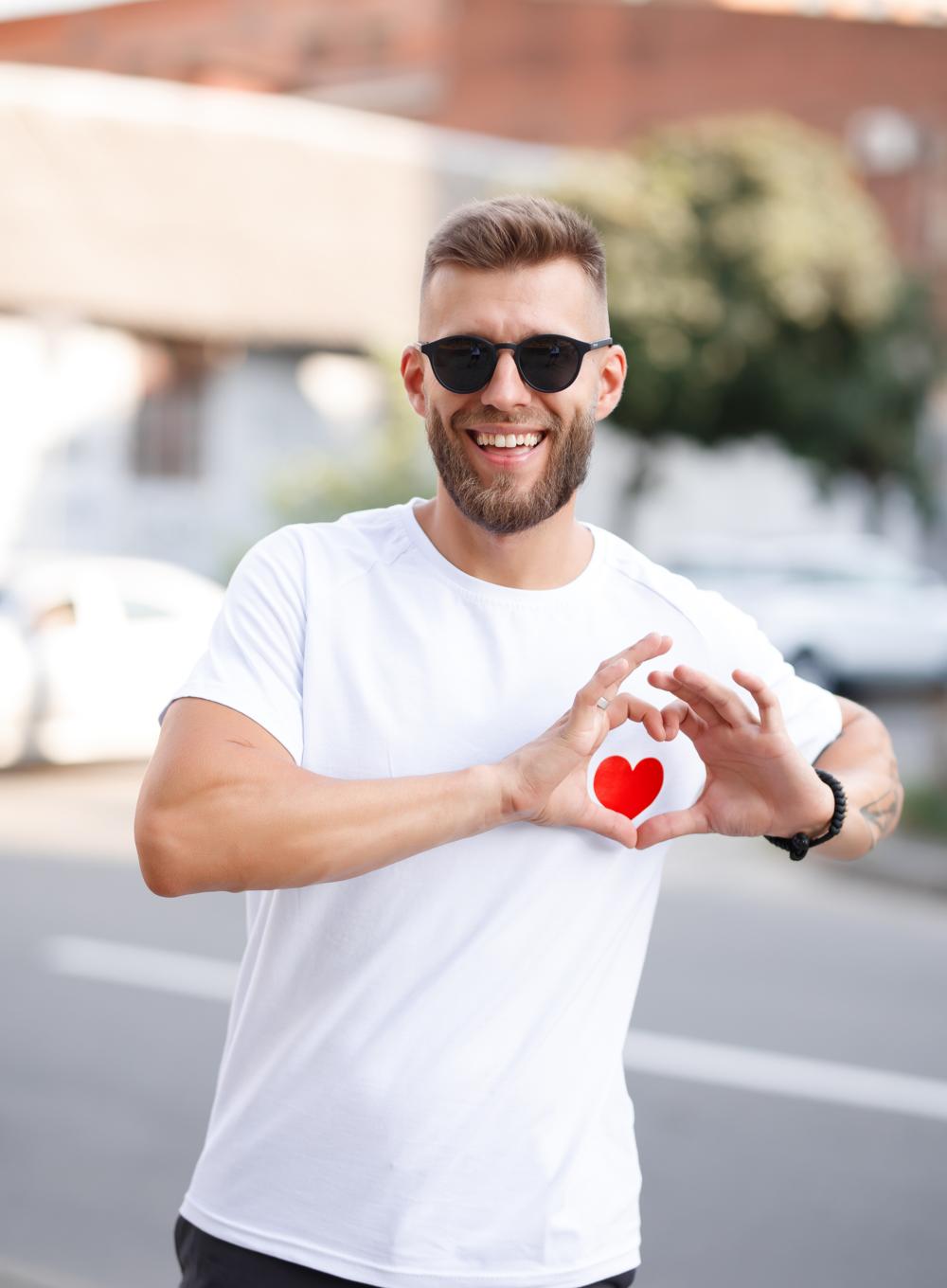 T-shirt Sol Heart White