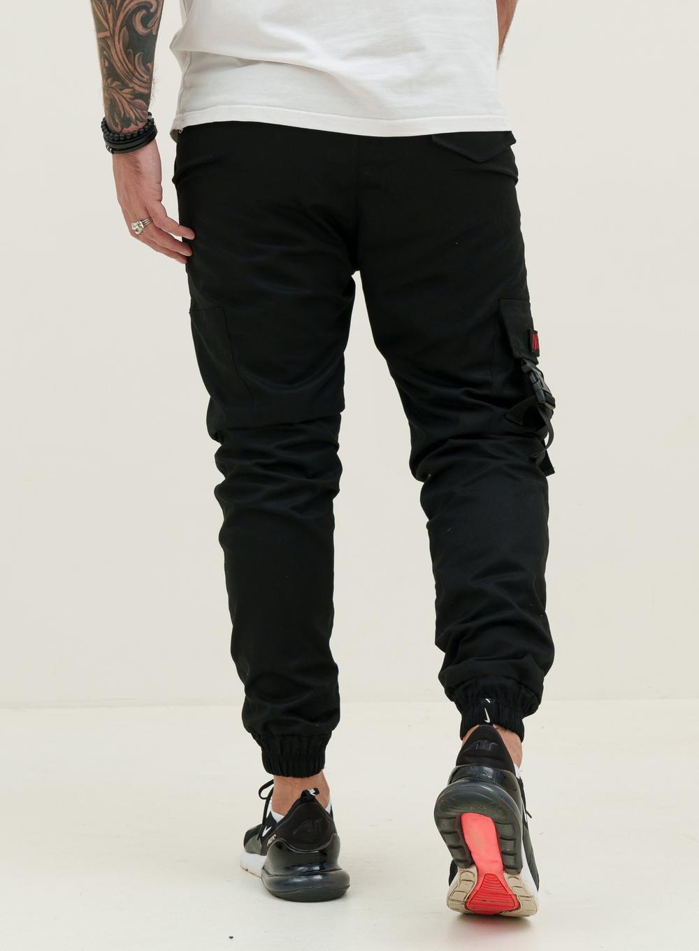Теплі карго-штани Snap Black