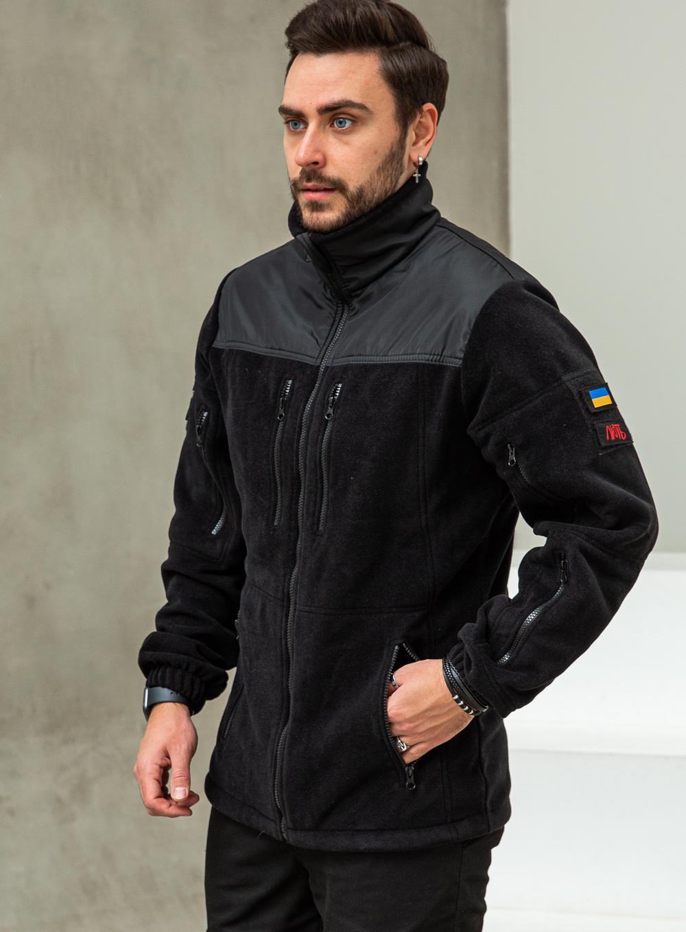 Теплое худи Fleece Polar Black