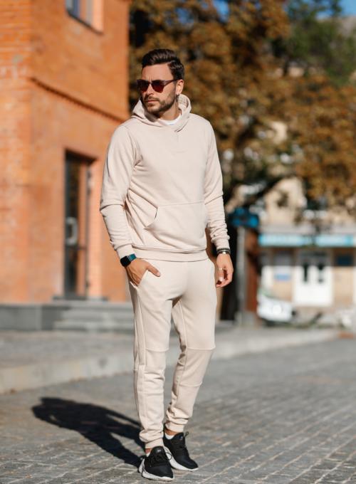 Hoodie Head French Beige