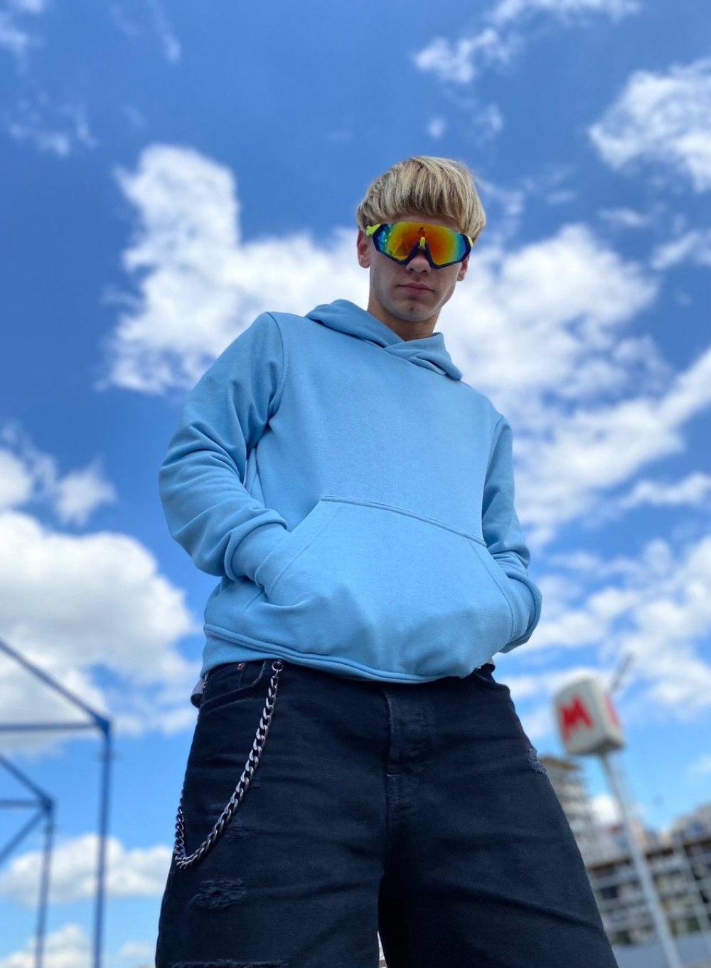 Hoodie Head French Blue