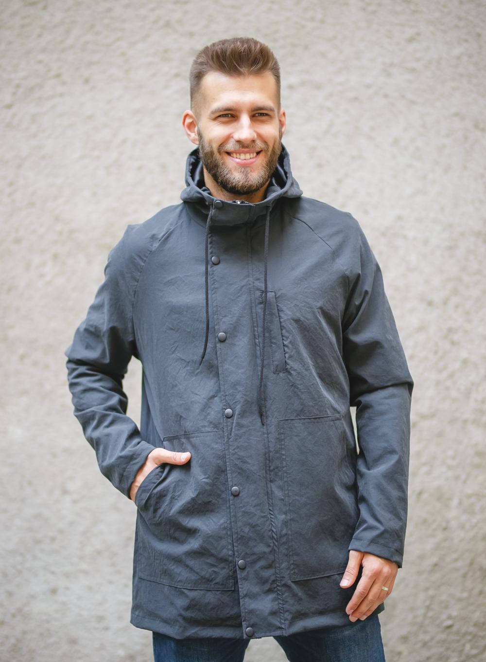 Windbreaker Button Hard-Coal