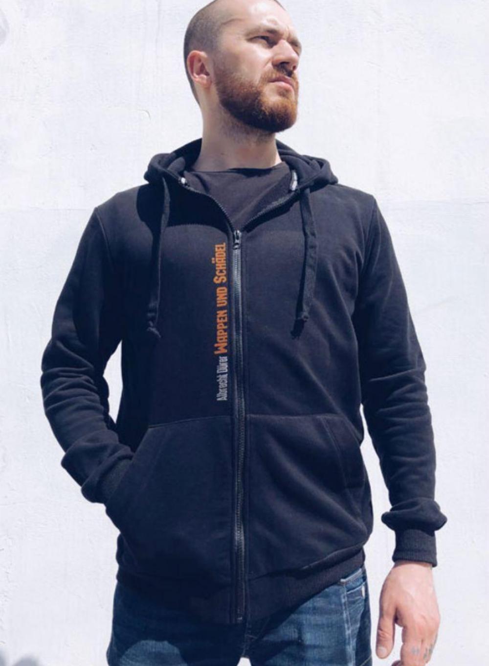 Zipper Wappen und Schadel Graphite