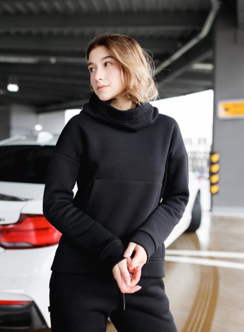 Warm hoodie Phoenix Black