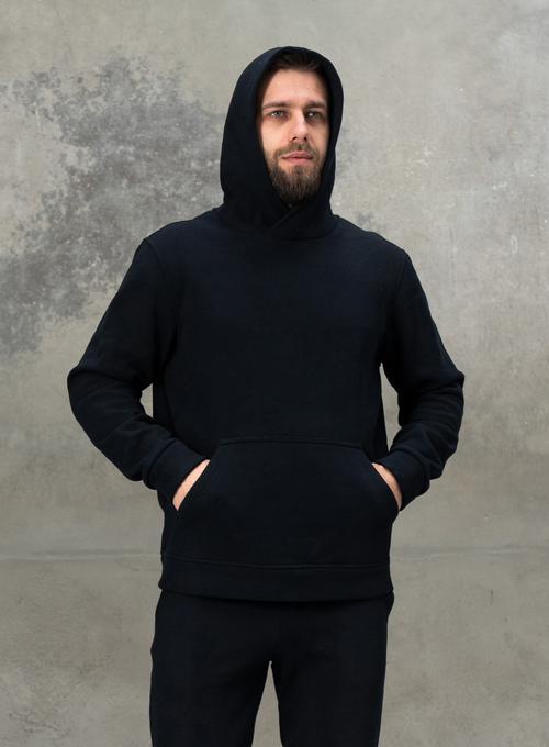 Warm hoodie Hood Lacoste Raven Black