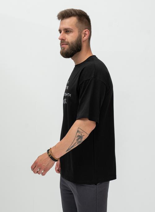  T-shirt Oversize Запеклі Black