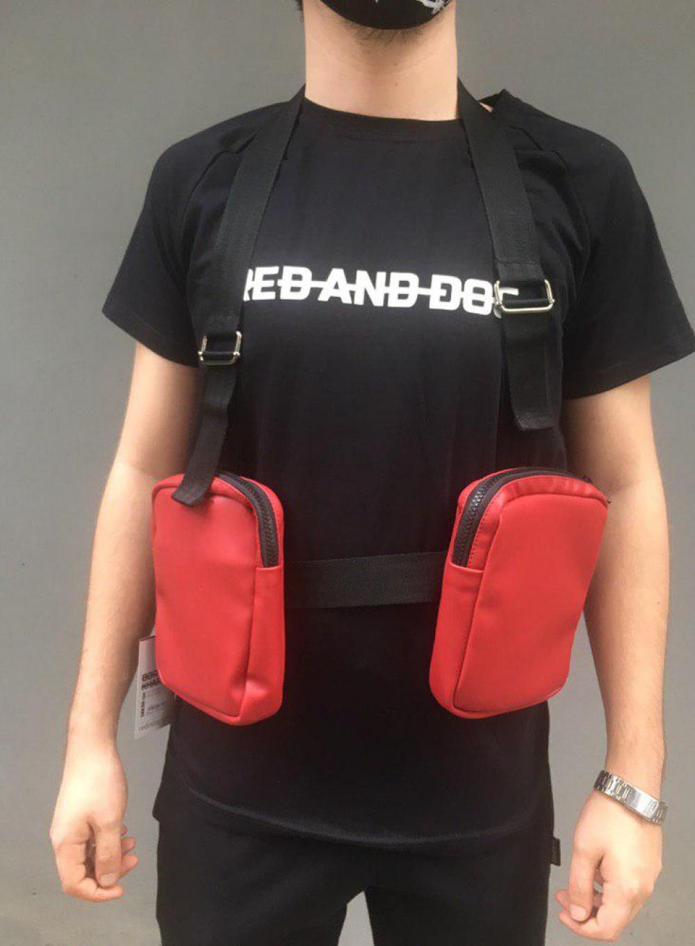 Shoulder bag Twins Leatherette Red