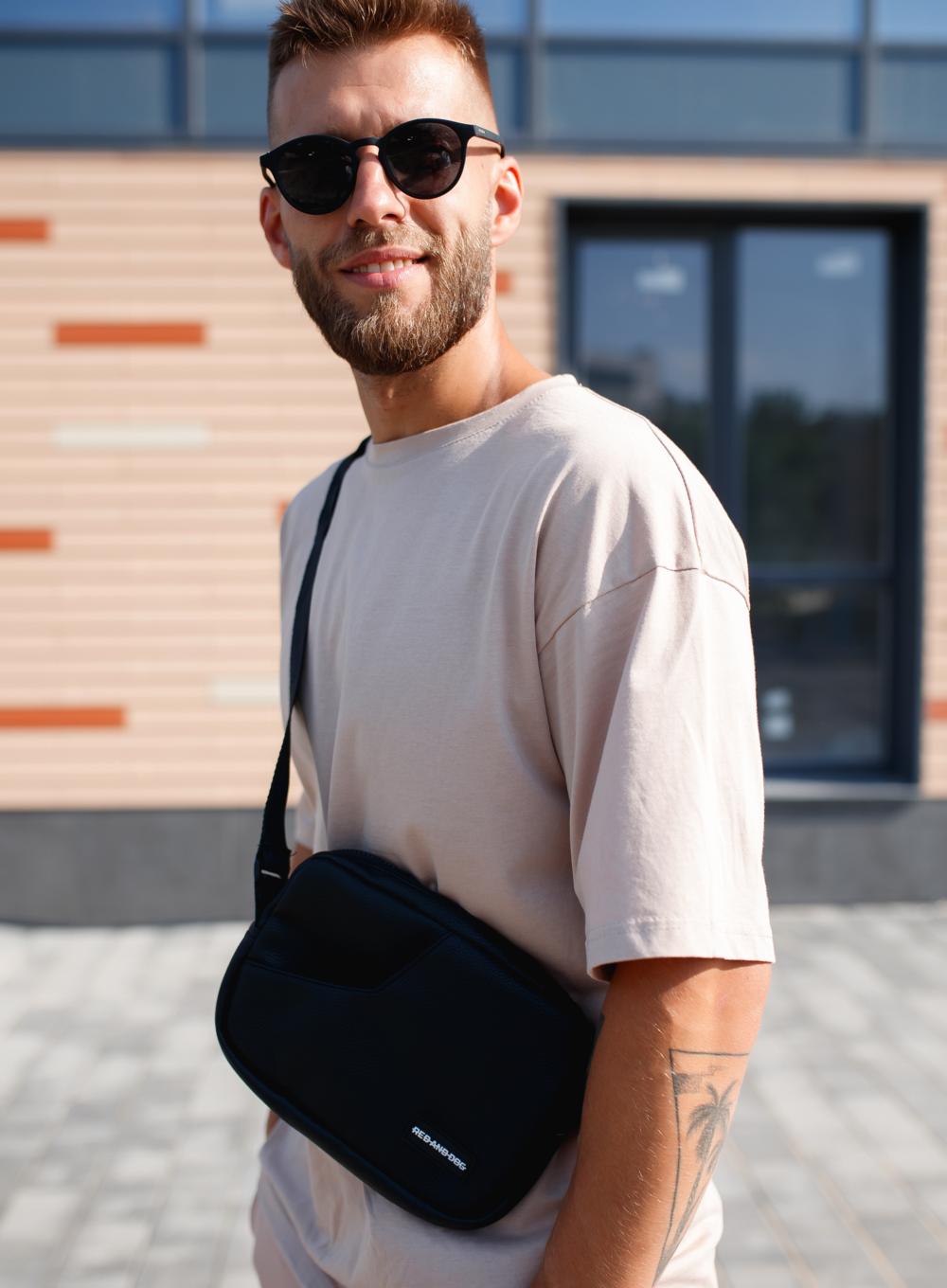 Shoulder bag Newton Leatherette Black