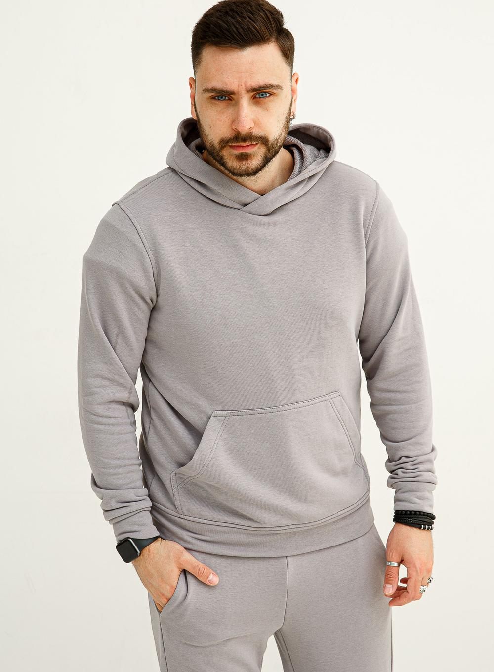 Hoodie Head French Grey