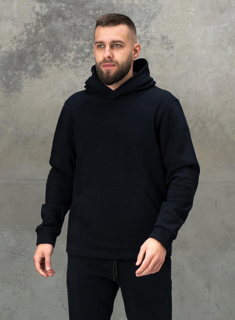 Warm hoodie Hood Lacoste Raven Black
