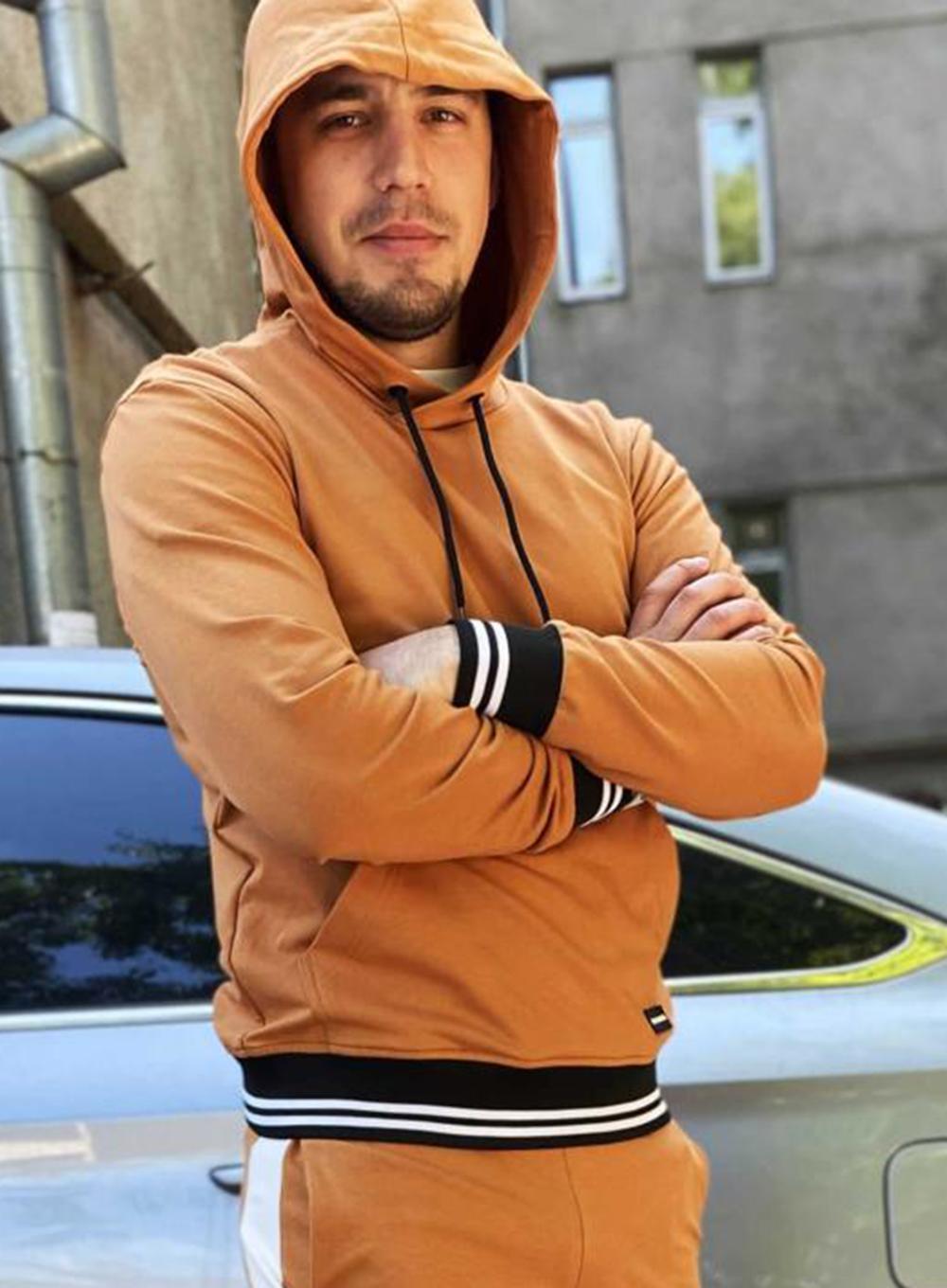 Hoodie Head Stripe Sand