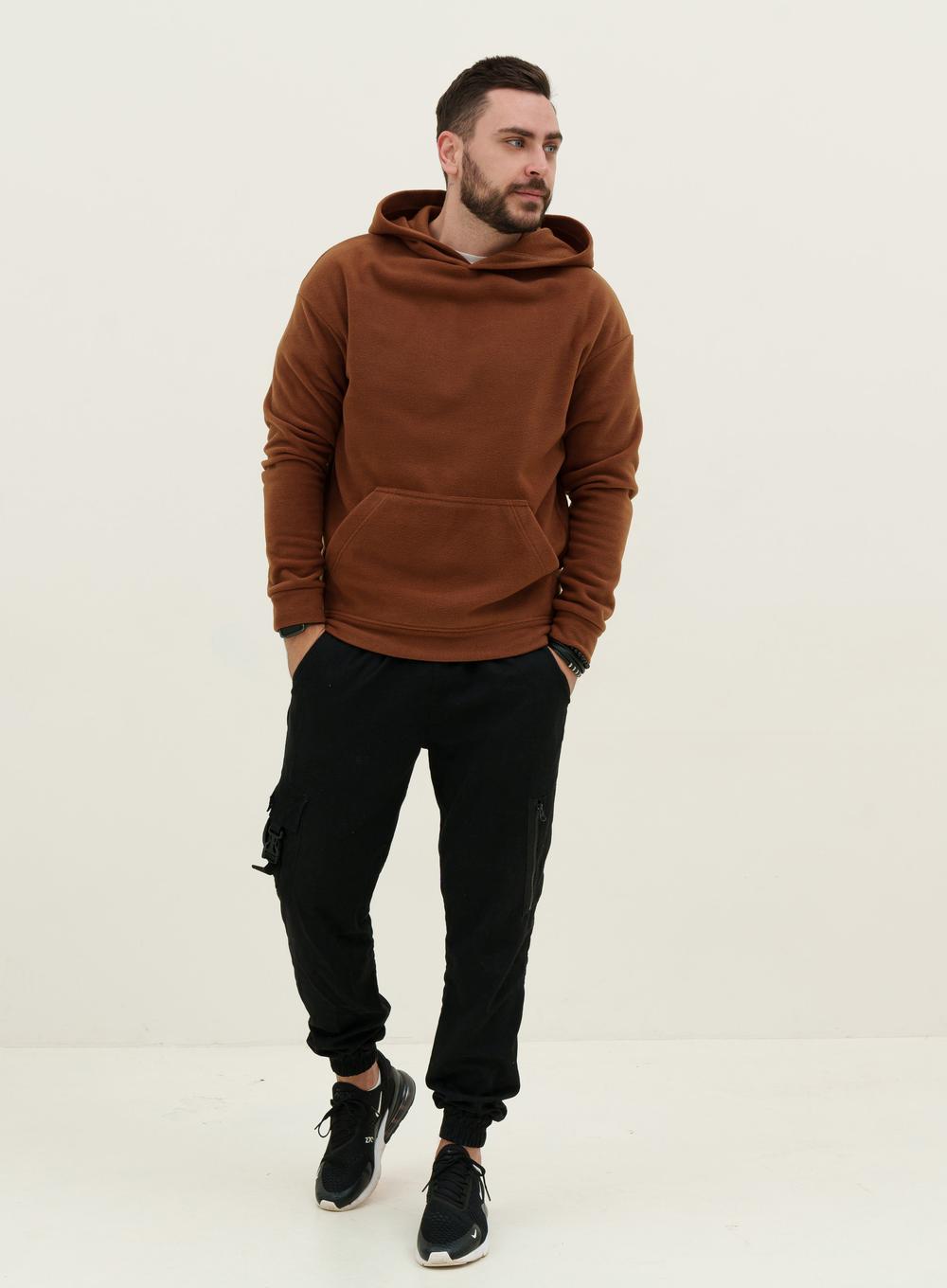 Warm Hoodie Oversize Polar Brown