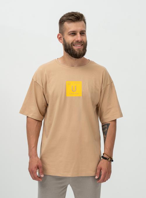 Футболка Oversize Ukranium Beige