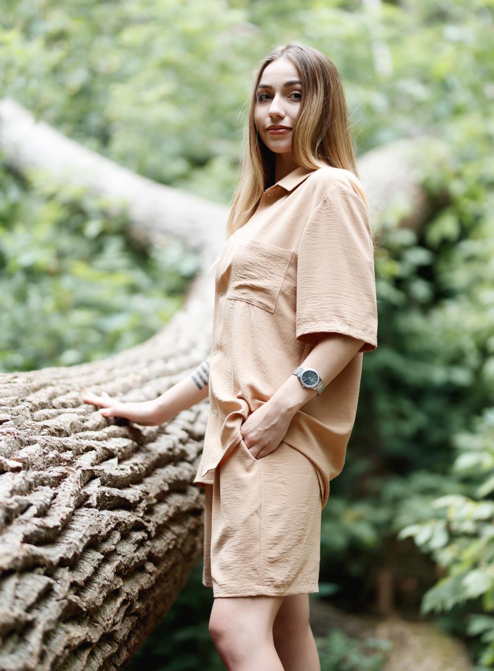 Womеn summer suit American flax Sand