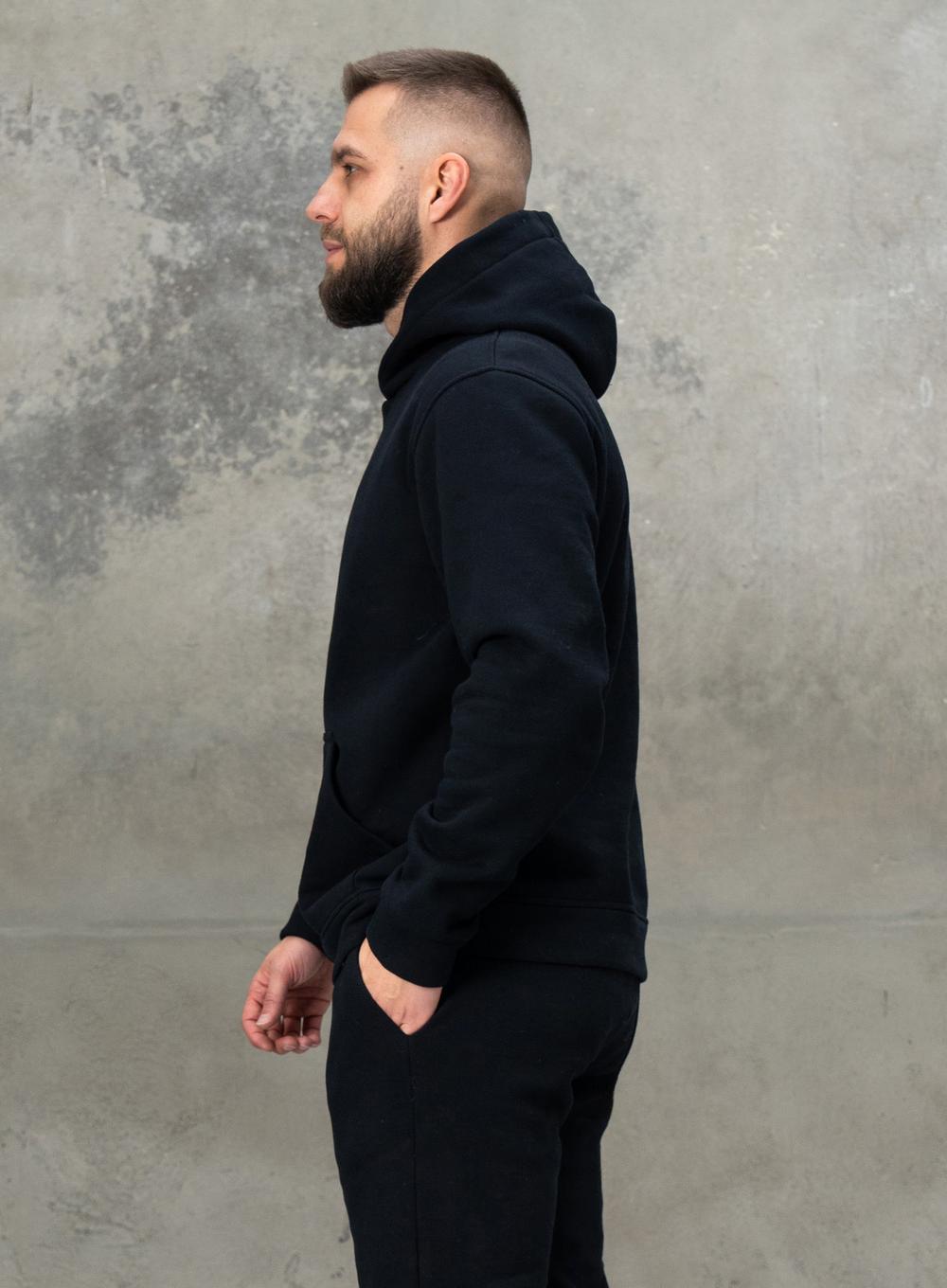 Warm hoodie Hood Lacoste Raven Black