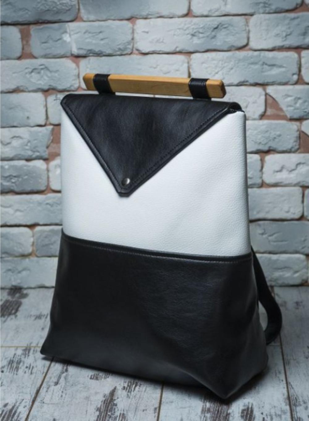 Рюкзак Leather Blk Wht