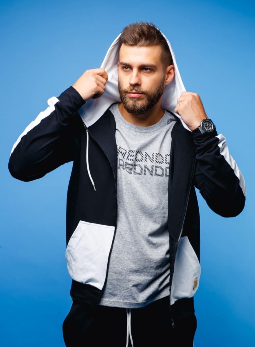 Hoodie Colombo Nav\Wht