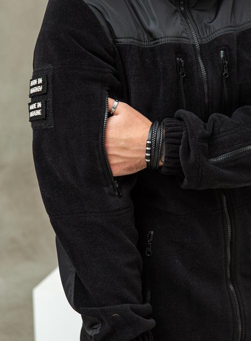 Теплое худи Fleece Polar Black