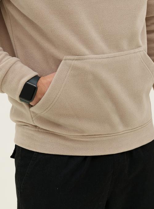Warm Hoodie Oversize Polar Beige