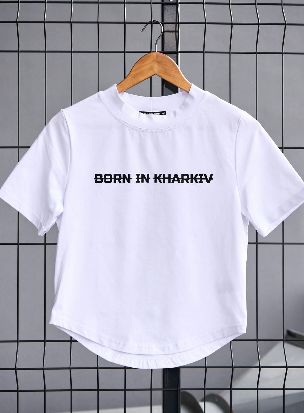 T-shirt Vert Born White