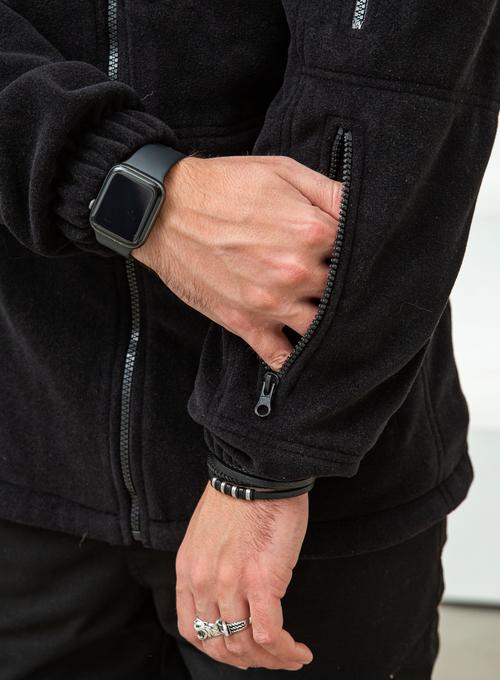 Теплое худи Fleece Polar Black