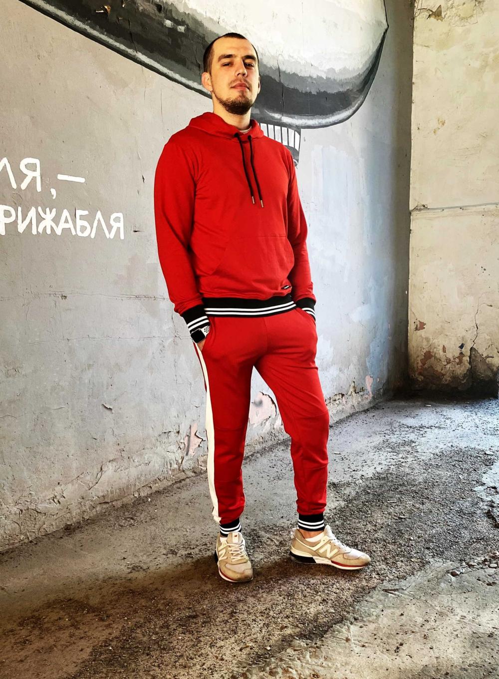 Sports suit Stripe Red