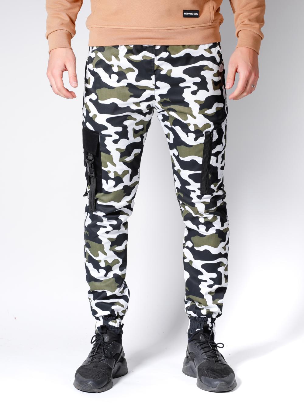 Warm Cargo Pants Snap Camo