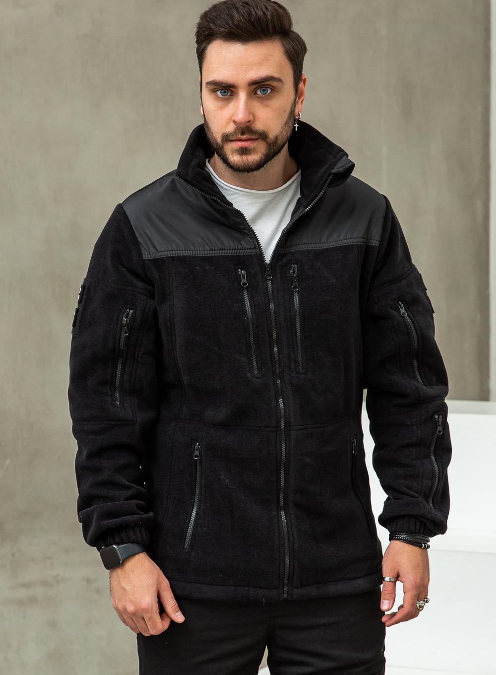 Теплое худи Fleece Polar Black