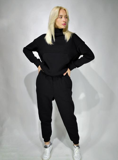 Теплий жіночий костюм WSW001 Black Фото 2
