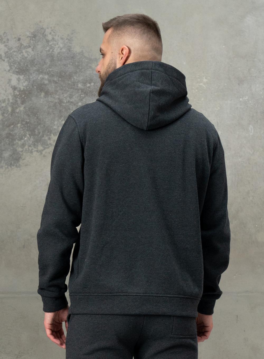 Warm hoodie Hood Lacoste Grey