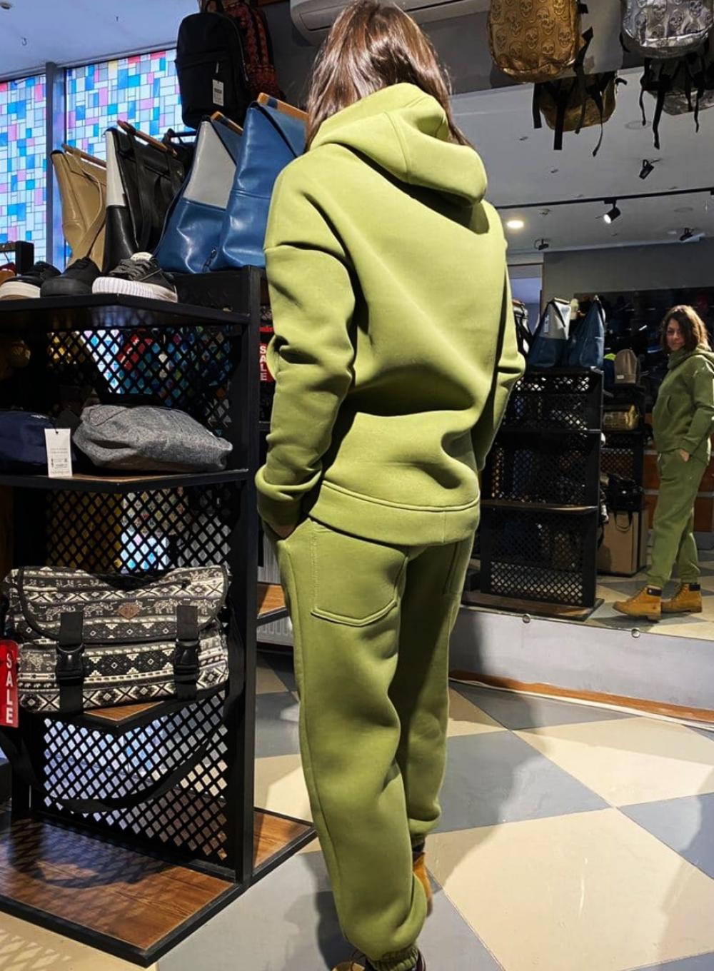 Warm hoodie Phoenix Olive