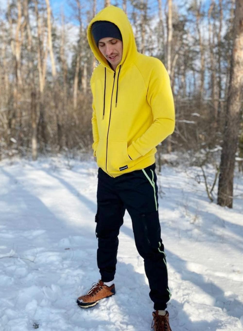 Теплое худи Beket Yellow