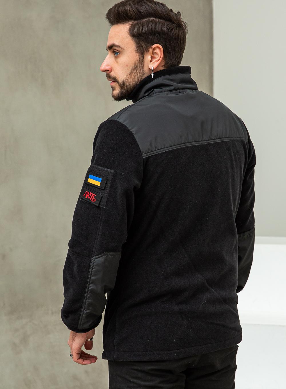 Теплое худи Fleece Polar Black